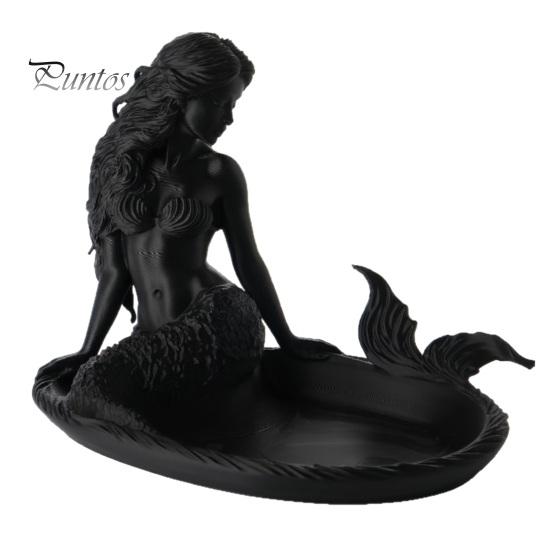 Decorative Ring Holder 3D Printed Mermaid Jewelry Tray, Vintage Rings Earrings Necklaces Organizing Display Tray Dish, Trinket Keys Plate for
