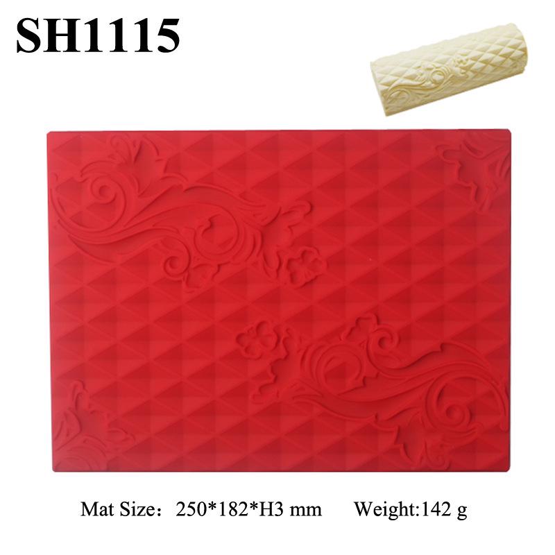Silicone Mousse Swiss Roll Texture Pad - Tree Bark Lace Fondant Mat for Western Pastry Baking