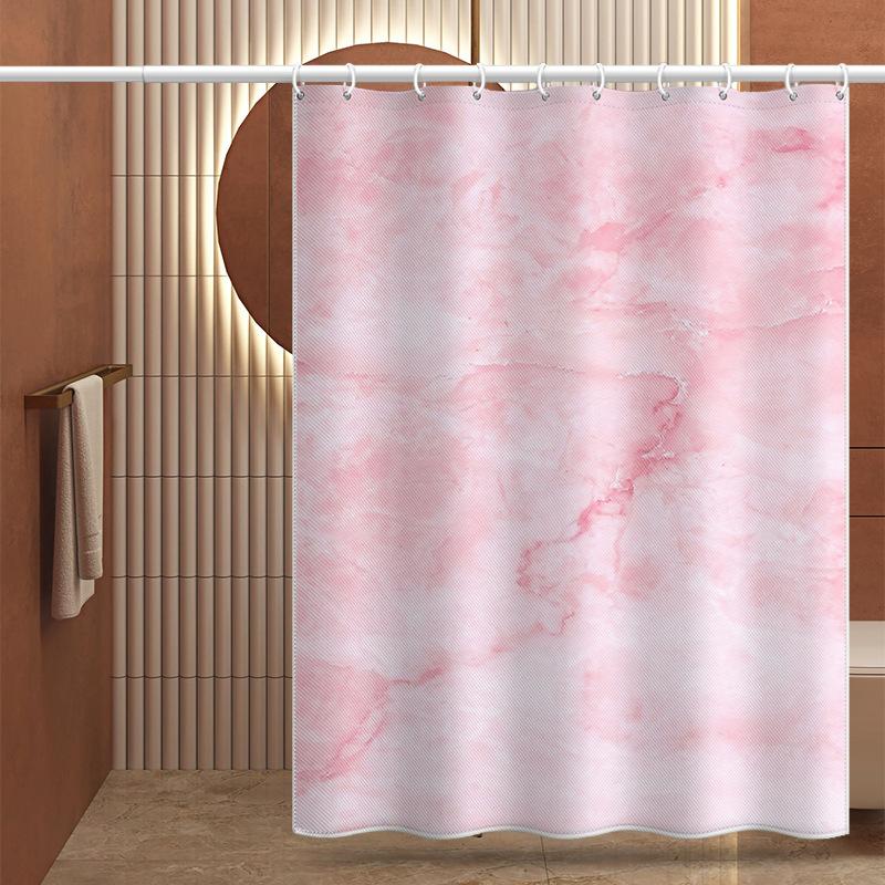 Bathroom Thickened Waterproof Curtain Mildew Proof Shower Curtain Shower Partition Curtain Shower Curtain Bathroom Curtain Free Perforation