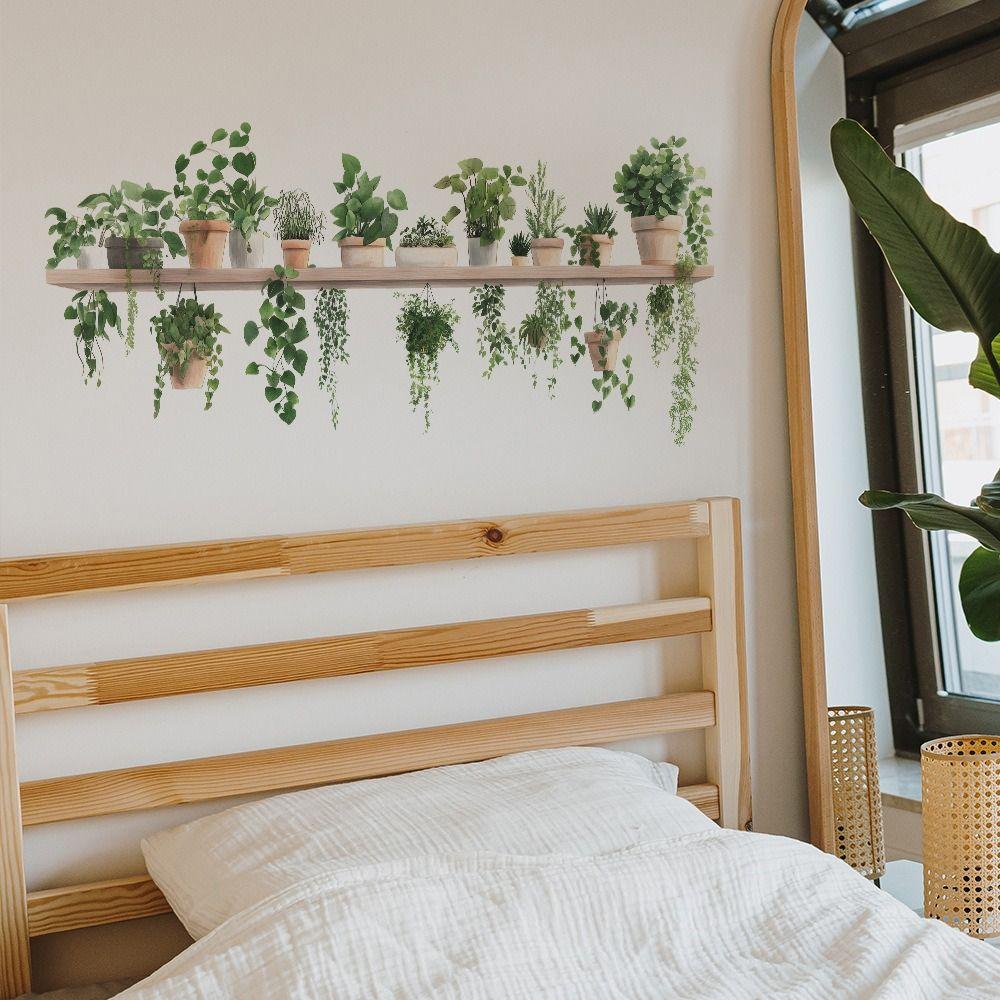 Creative Removable Wall Stickers Self-adhesive DIY Wall Mural Potted Plant Decals Home Decor