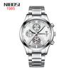 Flight Series Stainless Steel All-Black Men'S Watch 3 Degree Waterproof Luminous Three-Eye 6-Needle Men'S Watch
