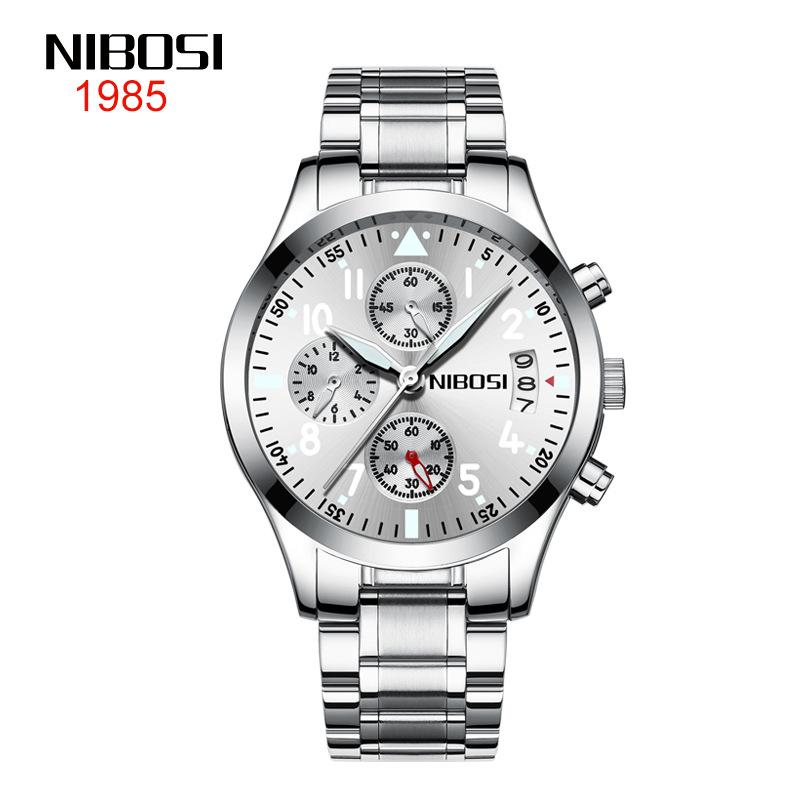 

Flight Series Stainless Steel All-Black Men S Watch 3 Degree Waterproof Luminous Three-Eye 6-Needle Men S Watch