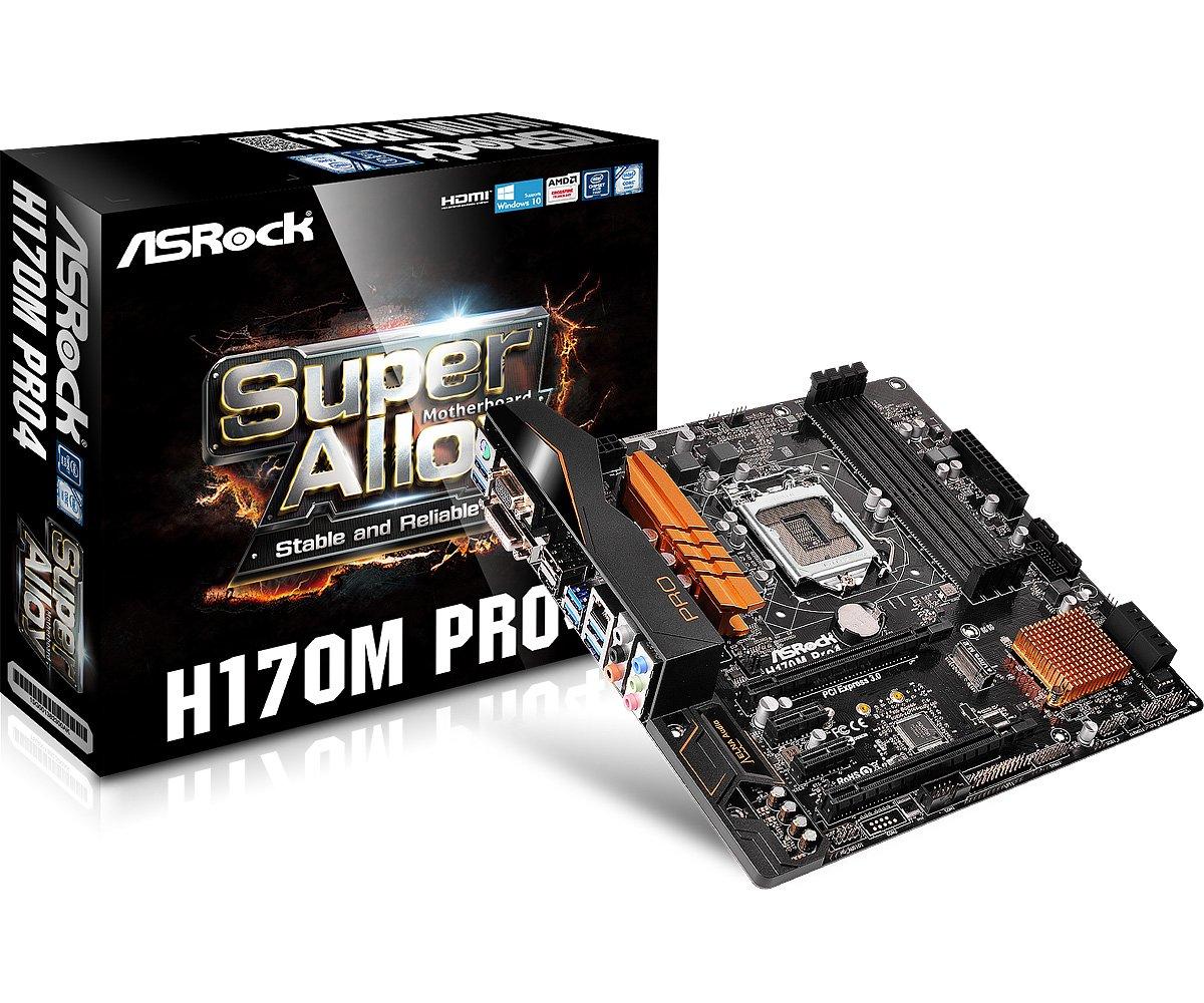 

ASRock H170M Pro4 MicroATX Motherboard with Intel H170 Chipset