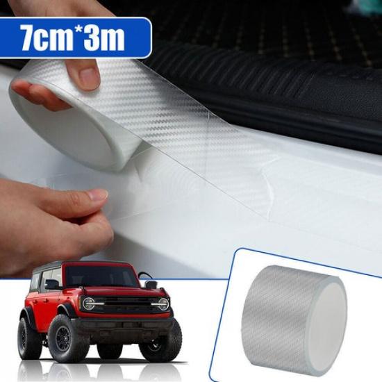 Carbon Fiber Sticker Car Door Sill Scuff Cover Sticker Protector Accessories DIY