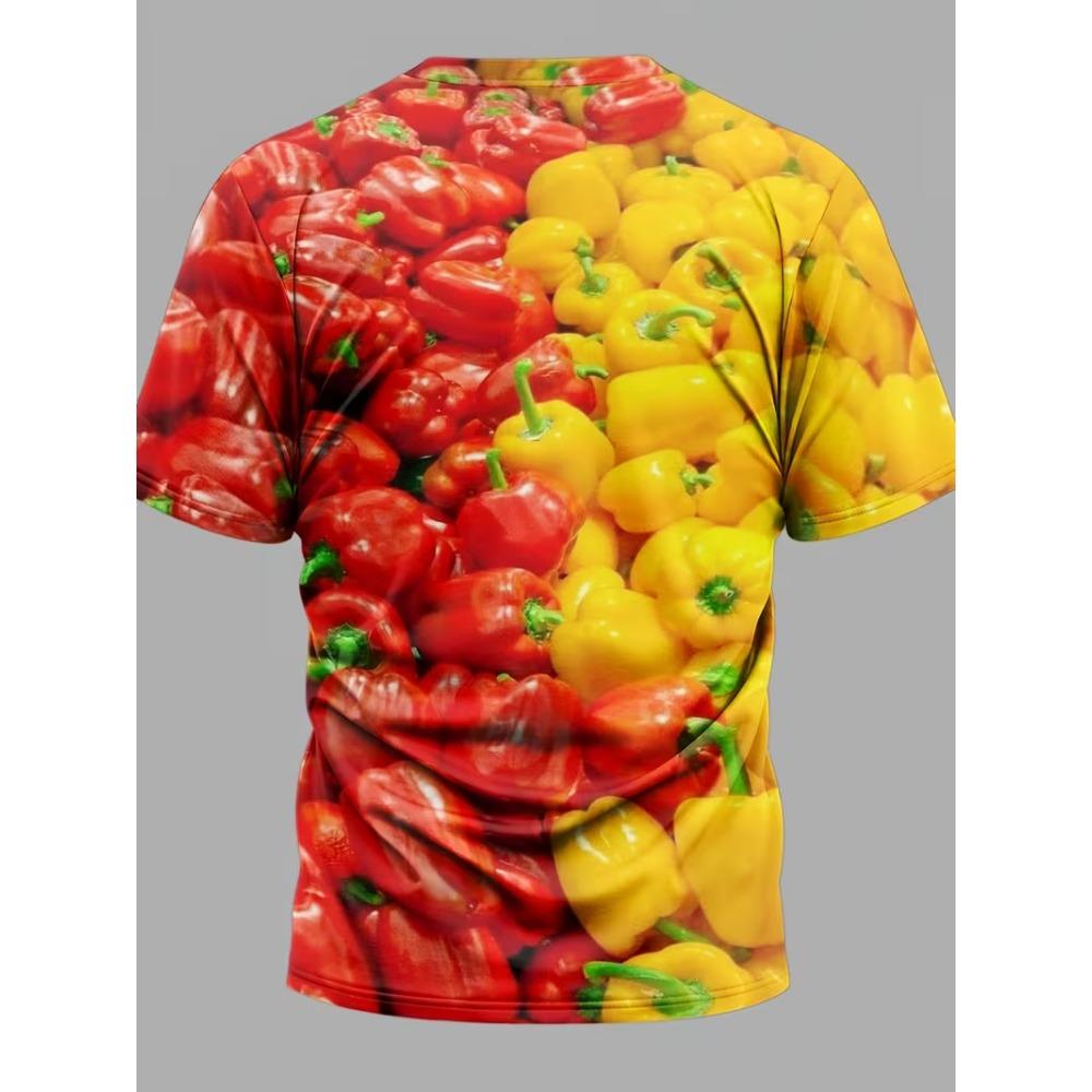 Latest Adult and Children Parent-child Couple Friend Funny Vegetable 3D Print All-over Multiple Styles Personalized T-shirt