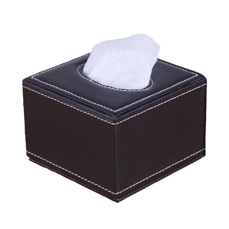 JNL European Style Leather Square Tissue Box