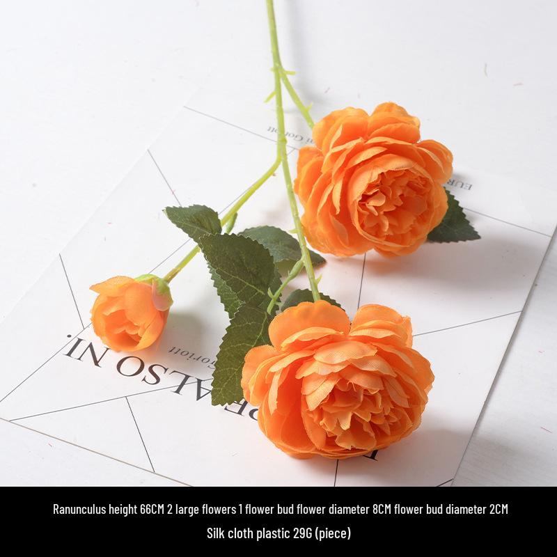 Orange-Themed Wedding Aisle Simulation Flower Arrangement - Artificial Home Decor Row Flowers
