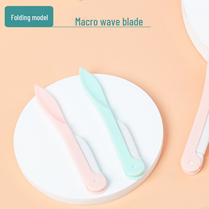 Wave Pattern Macro Folding Stainless Steel Eyebrow Trimmer