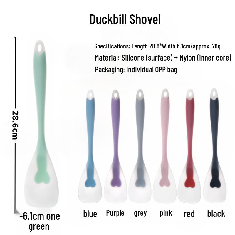 

High-Temp Non-Stick Silicone Stir-Fry Spatula, Food-Grade Semi-Transparent Design Green