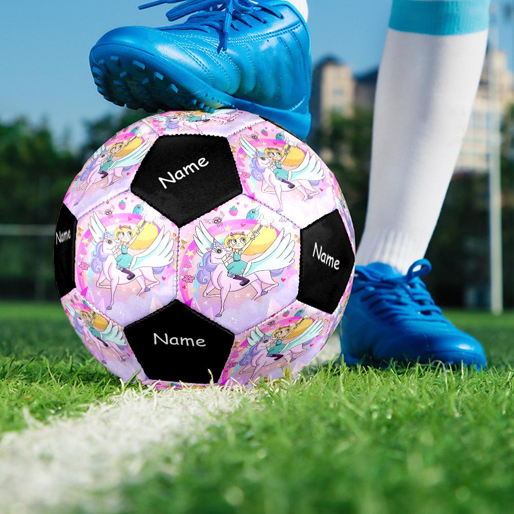 Custom Name Star Butterfly Theme Size 5 Soccer Ball, Suitable for Both Indoor and Outdoor Matches, a Gift Suitable for Everyone.
