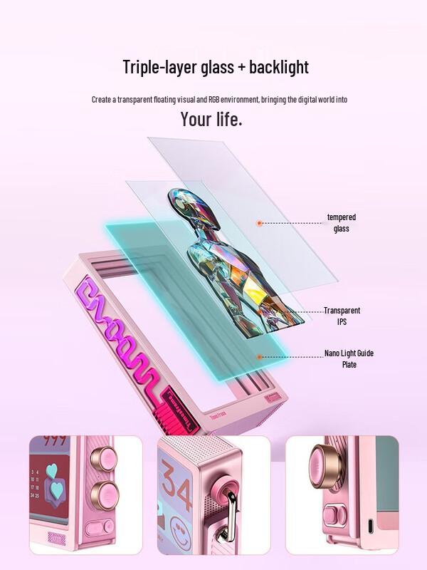 Divoom TimesFrame Transparent Digital Photo Frame