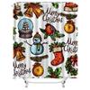 TU Christmas Shower Curtain Festive Holiday Decor Winter Themed Bathroom Set Cozy Home Decor XMas Pattern Waterproof Fabric