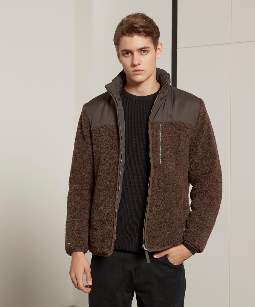 Uspoloassn Reversible Fleece Jumper_Brown