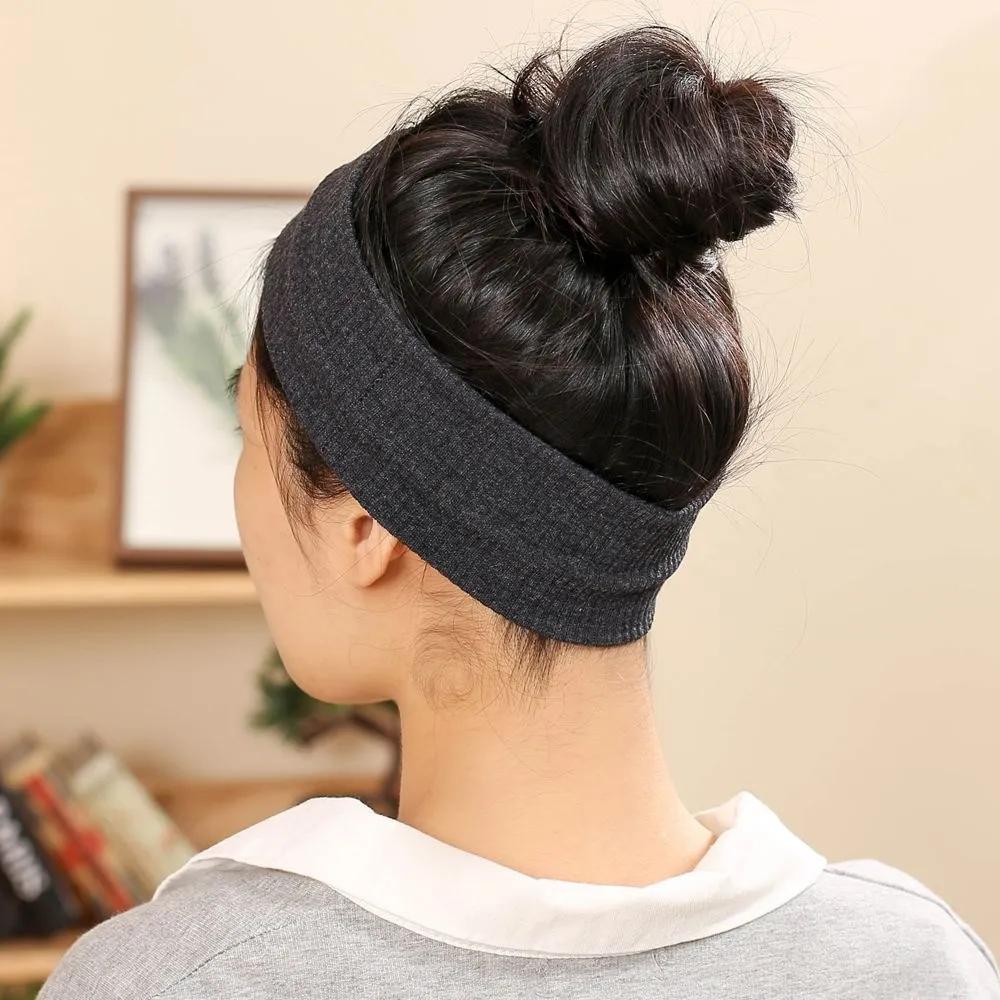 Daily Headband Designer Headband Angel Scrunchie Simple Ribbed Turban Dark Gray
