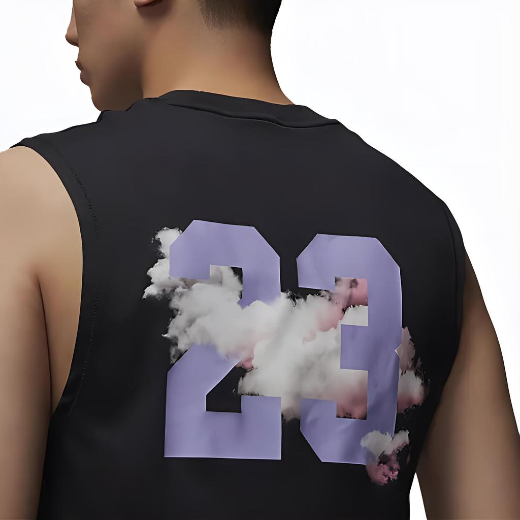Jordan Dri-Fit Dongdan Digital Logo Print Vintage Quick-Drying Sleeveless T-Shirt Men Tops Black FD6553-010