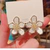 Temperament flower earrings women's niche design high-end light luxury earrings new trendy unique fashion stud earrings