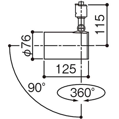 Panasonic Spotlight LSEB6119KLE1, equivalent to 60W incandescent bulb, warm white light, black.