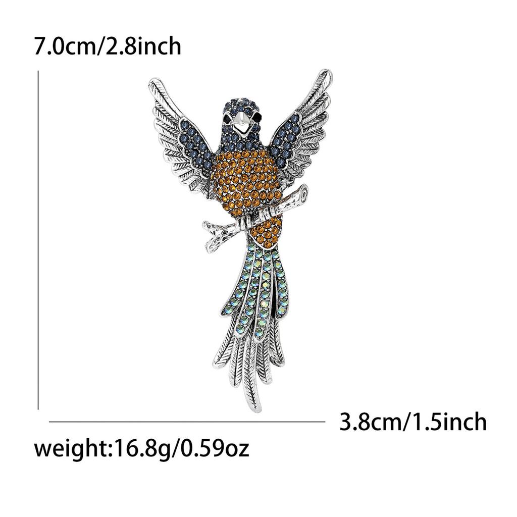 Neue modische und kreative Legierung geflügelter Vogel Brosche mit hochwertigem Temperament, Herren- und Damenanzughemden, Brustblumen-Schmuckbroschen