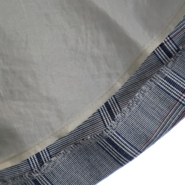 BLUE LABEL CRESTBRIDGE Sanyo Shokai Check Pattern 7 Minutes Sleeve One Piece Women Used