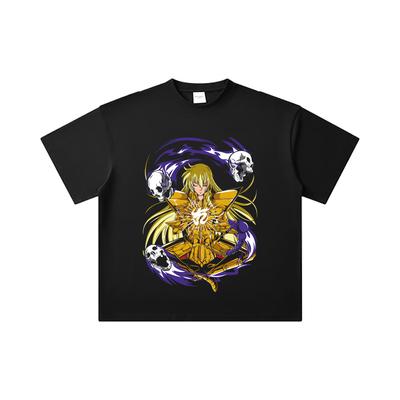 260 GSM Double Yarn 32 Count 100% Cotton Saint Seiya V30 Virgo Print Unisex Heavy Cotton T Shirt