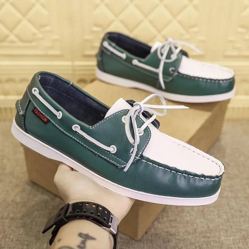 Mode Neue Echtleder Slipper Herren Sneaker Fahrschuhe Lässige Herrenschuhe Damen Schuhe Docksides Klassische Bootsschuhe
