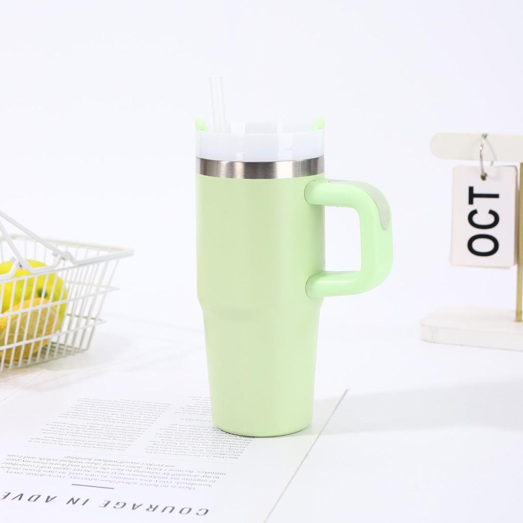 Simple 14oz Stainless Steel Vacuum Insulated Car Cup with Handle - Portable Outdoor Ice Buster
