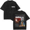 Pop Rock Band Vintage Washed Tames Impala Current Graphic Print Tshirt Cotton Casual Loose Short Sleeve Rock Tshirt Unisex