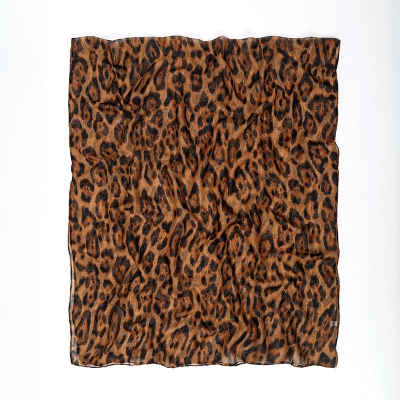 180*90Cm Large Women Brand Viscose Scarf Big Petal Leopard Voile Hijab Shawls and Wraps Female Foulards Luxury Designer NEW