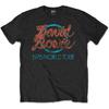 Offizielles David Bowie T-Shirt 1978 Welttournee Schwarz Herren Klassisches Rock-T-Shirt Unisex