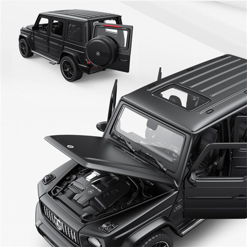 1/32 Benzs G63 SUV Alloy Car Model Diecast Metal Toy Off-road Vehicles Car Model Simulation Sound and Light Collection Kids Gift