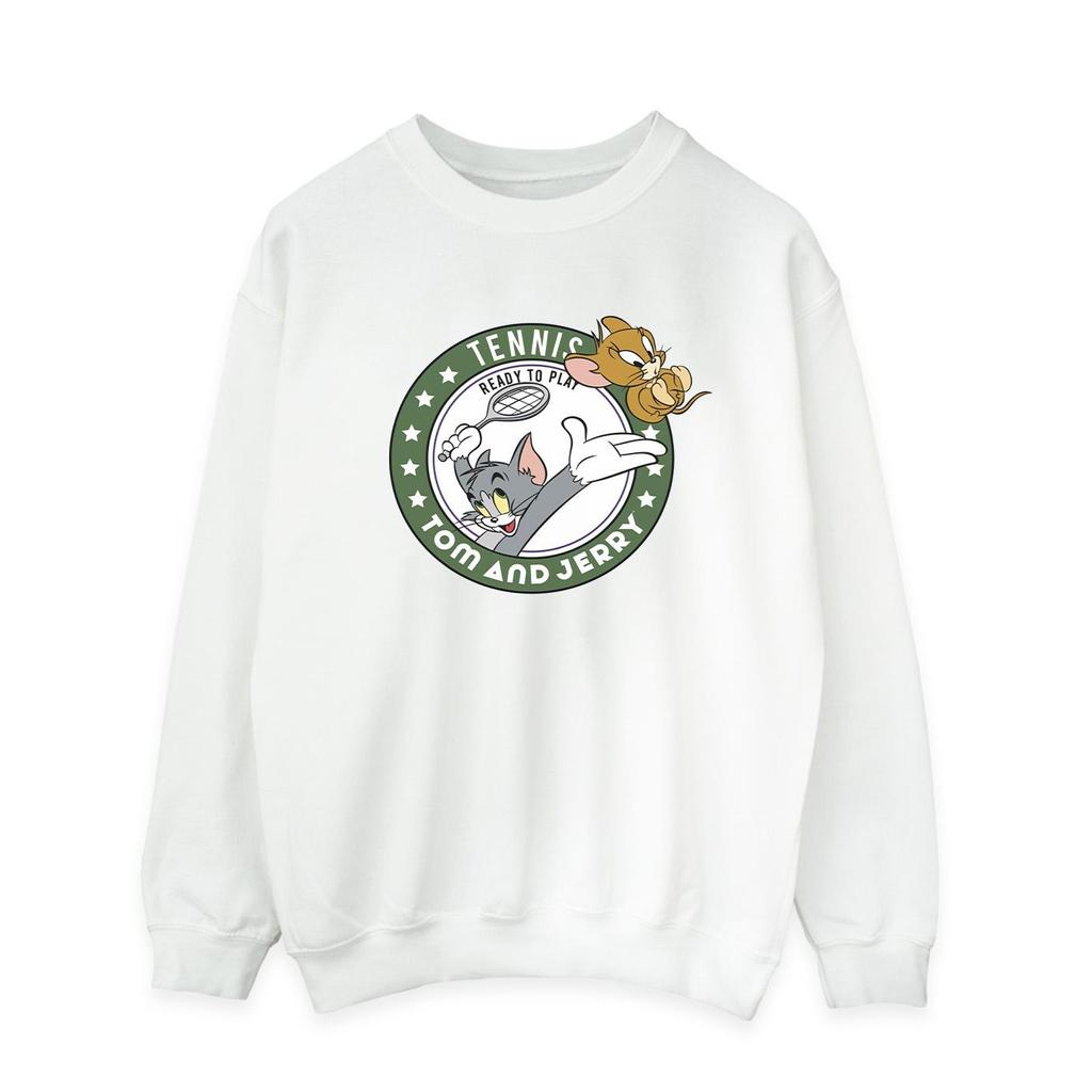 Tom And Jerry Mens Tennis Ready To Play Sweatshirt