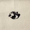 1118 One Point Animal Embroidery Mini Tote Bag Sacoche EU Baby Lou [Rootote] Adorable-A (02 Panda)