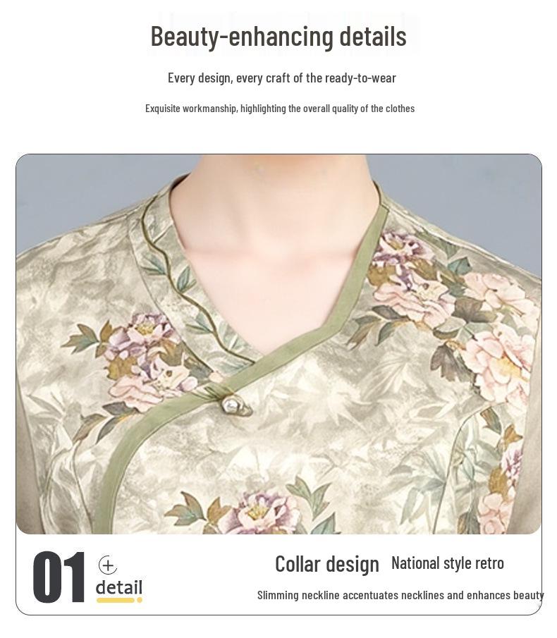 2026 Chinese Style Short Sleeve Shirt & Wide Leg Pants Set for Stylish Middle-Aged Women - Spring/Summer Casual Wear