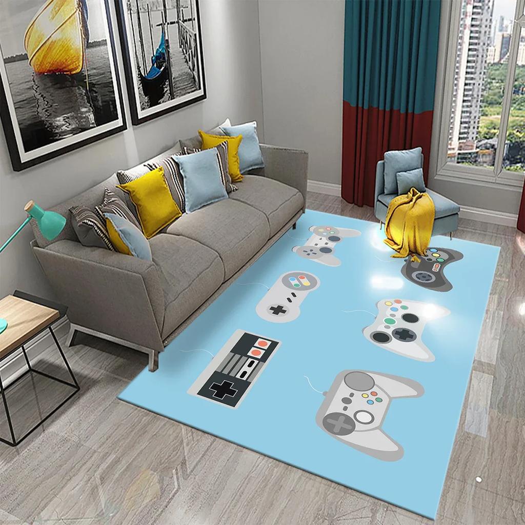 Anime Game Controller Children's Play Area Carpet Children's Game Floor Mat Cartoon 3D Pattern Living Room Decorative Carpet