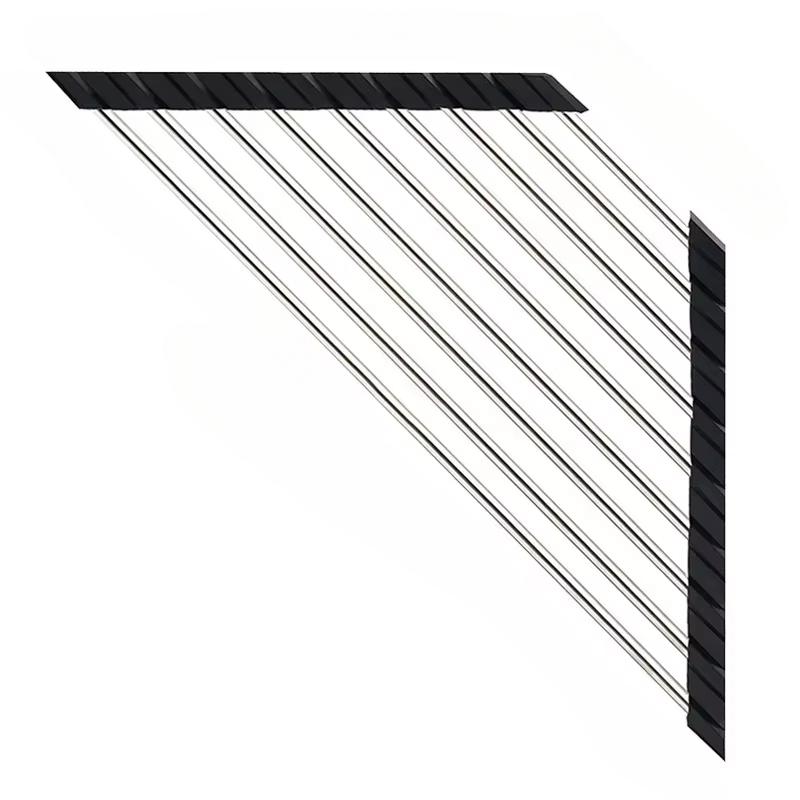 

Свернуть треугольную сушилку для посуды, органайзер для кухонной мойки, уголок над раковиной, губка, держатель для тряпки, складная сушилка из нержавеющей стали чёрный