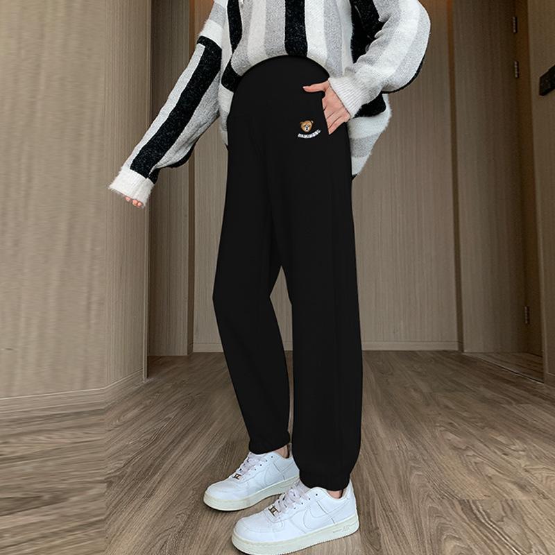 

Maternity pants spring and autumn outer wear new belly support autumn autumn winter large size sports casual pants maternity clothing autumn clothing Average Size M (95-115)