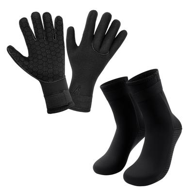 3mm Neopren Tauchhandschuhe Socken Verstellbare Handgelenk Knöchelriemen für Surfen Schnorcheln Kajakfahren Schwimmen Wassersport