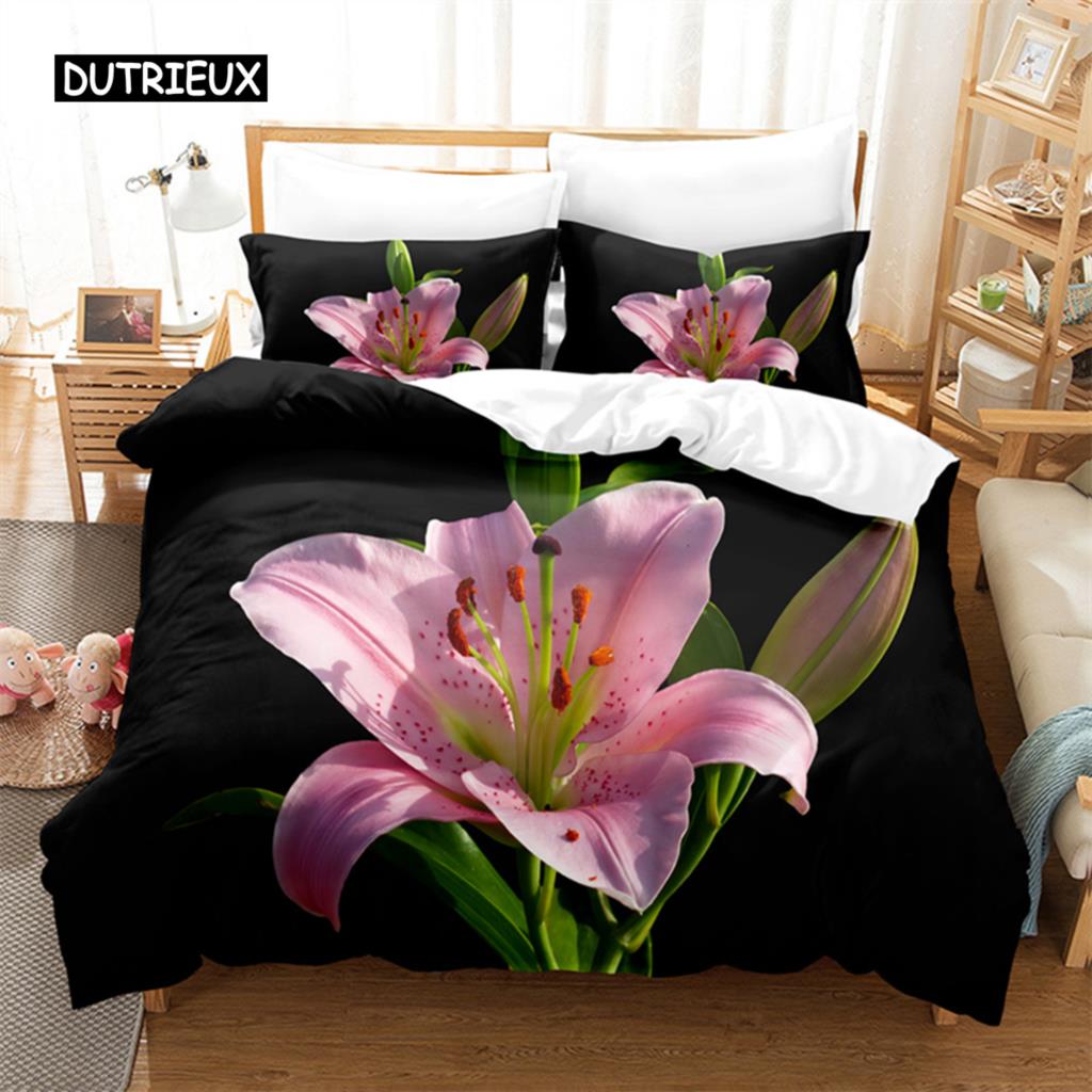 Żółte Kwiaty Zestaw Pościeli Queen Zestaw Poszwy na Kołdrę Pościel Druk Cyfrowy Pościel King Size Zestawy Poszwy na Kołdrę Zestaw Pościeli