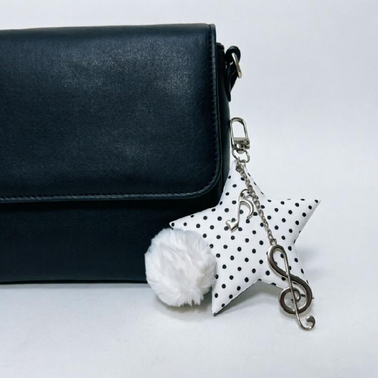 Trendy Dot Star Music Note Keychain For Bag Accessories