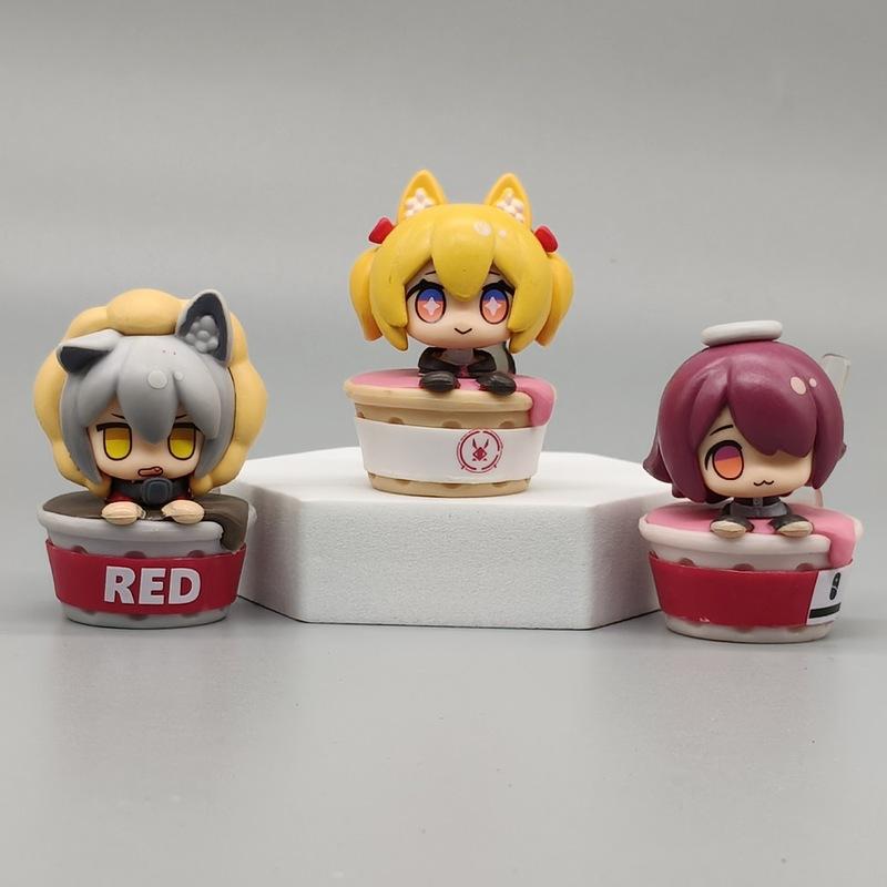 Arknights Game Figurine Cute Ice Cream Figure Set Creative Desktop Ornament Collectible Model Trendy Toys Kawaii Birthday Gift