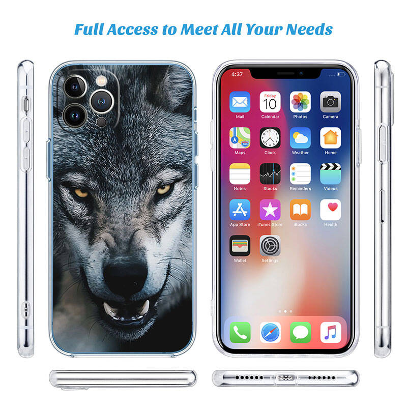 MH148 Animal Wolf Phone Case for Motorola Edge 20 30 S30 40 50 Fusion Lite Plus Pro Neo Ultra One Power Action Macro Hyper Vision Zoom