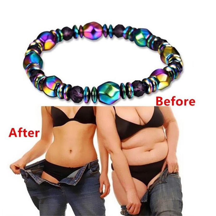 Multicolor Colorful Beaded Natural Hematite Magnetic Bracelets Wris Men&Women
