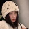 Knitted Woolen Hat for Women In Autumn and Winter Korean Style Cold Proof and Warm Pullover Hat Versatile and Face Friendly Small Hat  Trendy