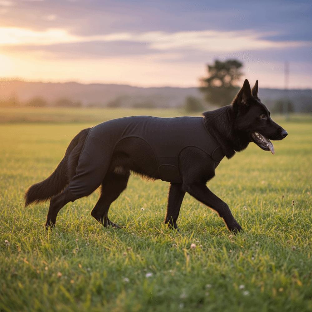 Verstellbarer Hundebein-Rehabilitationsanzug Atmungsaktiver Anti-Leck-Haustier-Erholungsanzug Bequeme Passform Hunde-Kniebandage