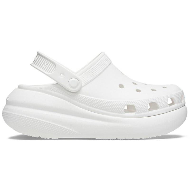 Crocs Crush Clog EVA Puff Shoes Sandals 5.2cm Unisex White