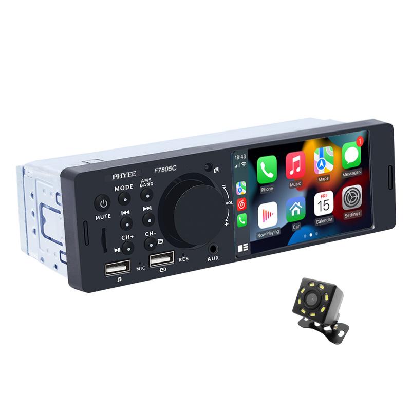 

1 Din 4 CarPlay автомобильное радио, Bluetooth, Android-Auto, MP5-плеер, Handfree A2DP, USB TF Aux стерео, мультимедийное головное устройство F7805C