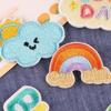 55KF 6 Pcs Rainbow Repair Patches Animal Iron on Embroidered Patches Cartoon Rabbits Sew On Decorative Appliques for Hat
