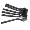 6Pcs Stainless Steel Wire Brushes 17x1cm - Cleaning & Derusting Set for Mechanical Parts