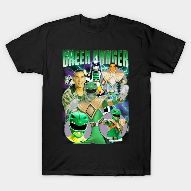 

Men Black Print T-shirt Green Ranger Bootleg No-Cut Transfer Paper Print Cotton Tshirt XL чорний