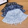 Decorative Flower Fisherman Hat Breathable Floppy Sun Hat Distressed Fisherman Hat For Women Teens Girl Daily Wear